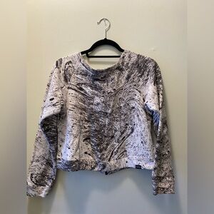 KORAL Sweatshirt Crop Marble Activewear NWOT